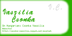 vaszilia csonka business card